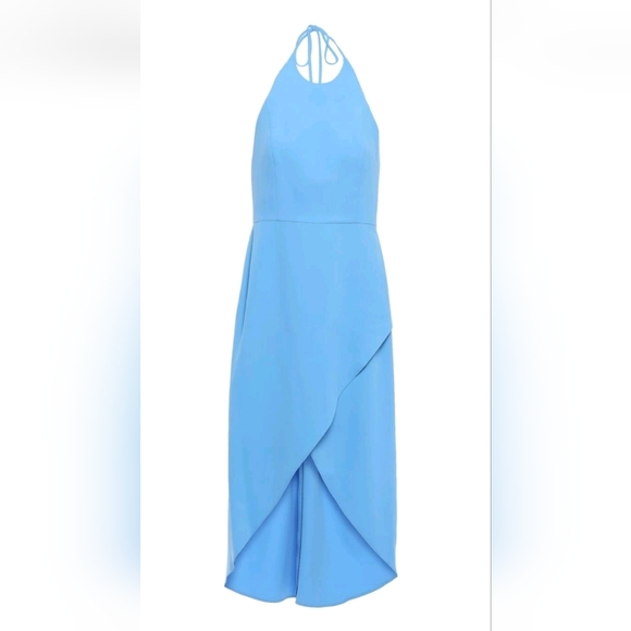 Alice + Olivia Kristy Halter High Low Dress Blue Size 10 NWT $330 - Picture 6 of 10
